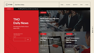 Technology & Apps website templates - Tech Blog