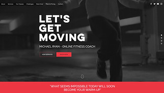 Sports & Fitness website templates - Fitness Trainer