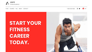 Sports & Fitness website templates - Fitness School