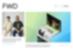 A sample screenshot of the main page of the Wix Studio blog, FWD.